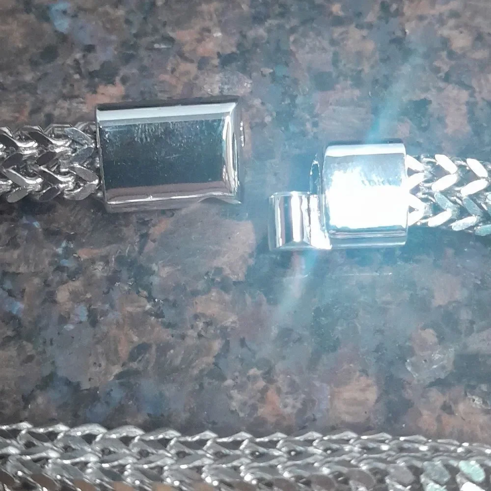 Silver Unisex Titanium Magnetic Bracelet....7.25